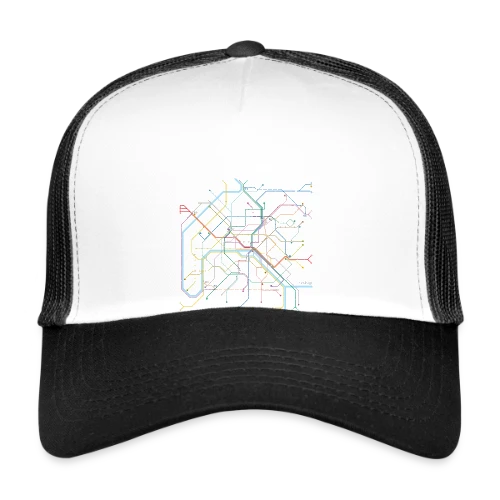 Plan Métro Paris Coloré - Casquette trucker
