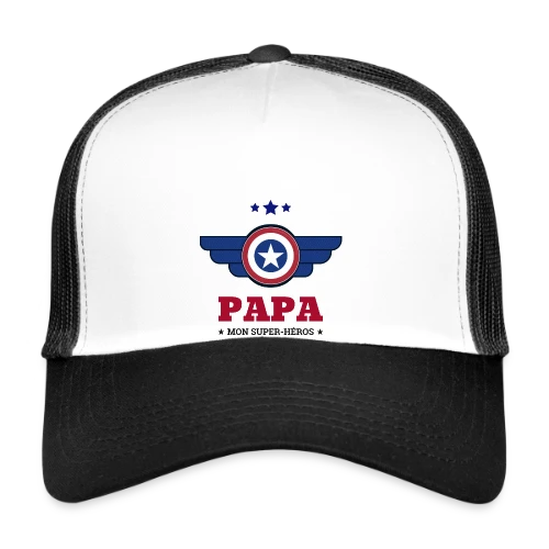 T-shirt Super Papa Héros - Casquette trucker
