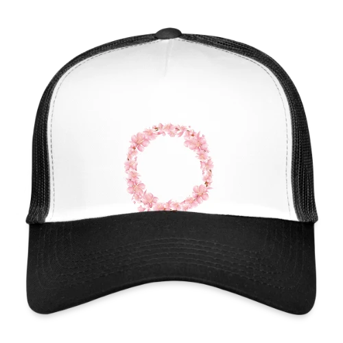 Couronne Florale Rosée : L'Éclat du Printemps - Casquette trucker