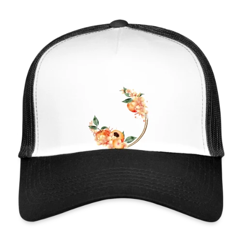 Pêche et Fleur en Couronne Tendance - Casquette trucker