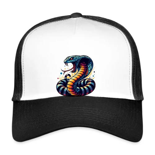 T-shirt Cobra Vibrant : Style Sauvage et Énergique - Casquette trucker