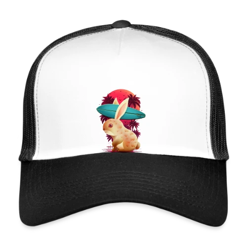 Lapin Surfeur Estival - Casquette trucker