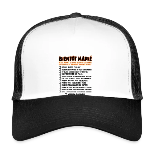 Défis EVG Futur Marié - Casquette trucker
