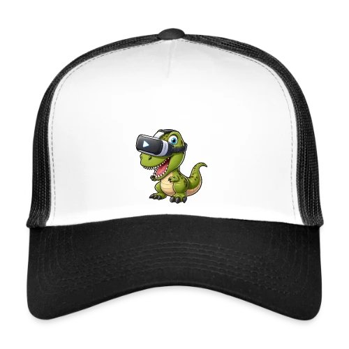 Dino T-Rex en Réalité Virtuelle – Humour Geek - Casquette trucker