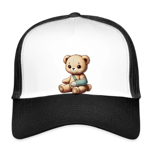 Teddy Réconfortant Plâtré : L'Ours Symbole de Courage et d'Amour - Casquette trucker