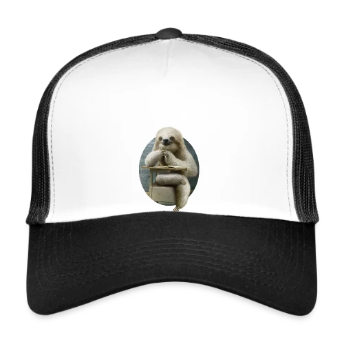 T-shirt Paresseux Studieux en Classe - Casquette trucker