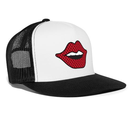 Polka Dot Red Lips - Trucker Cap