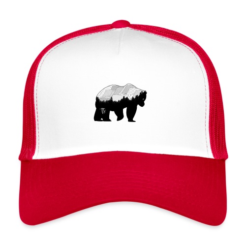 Geometric Mountain Bear - Trucker Cap