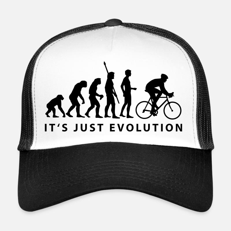 biker evolution - Casquette trucker  - blanc/noir