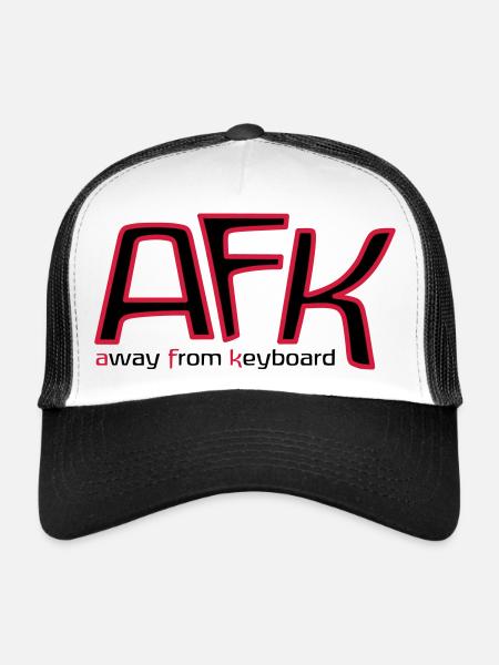 afk_pc_2c - Casquette trucker  - blanc/noir - Devant
