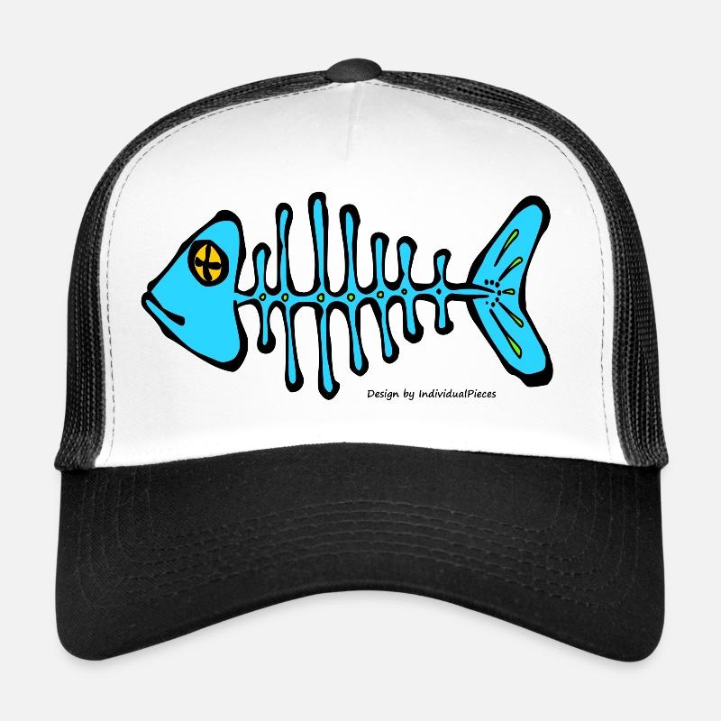 Fish bone - Trucker Cap - white/black