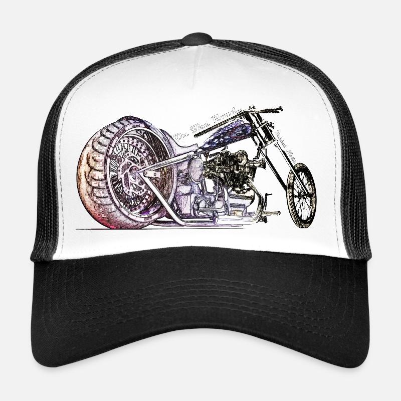 Motorcycles - Trucker Cap - Weiß/Schwarz