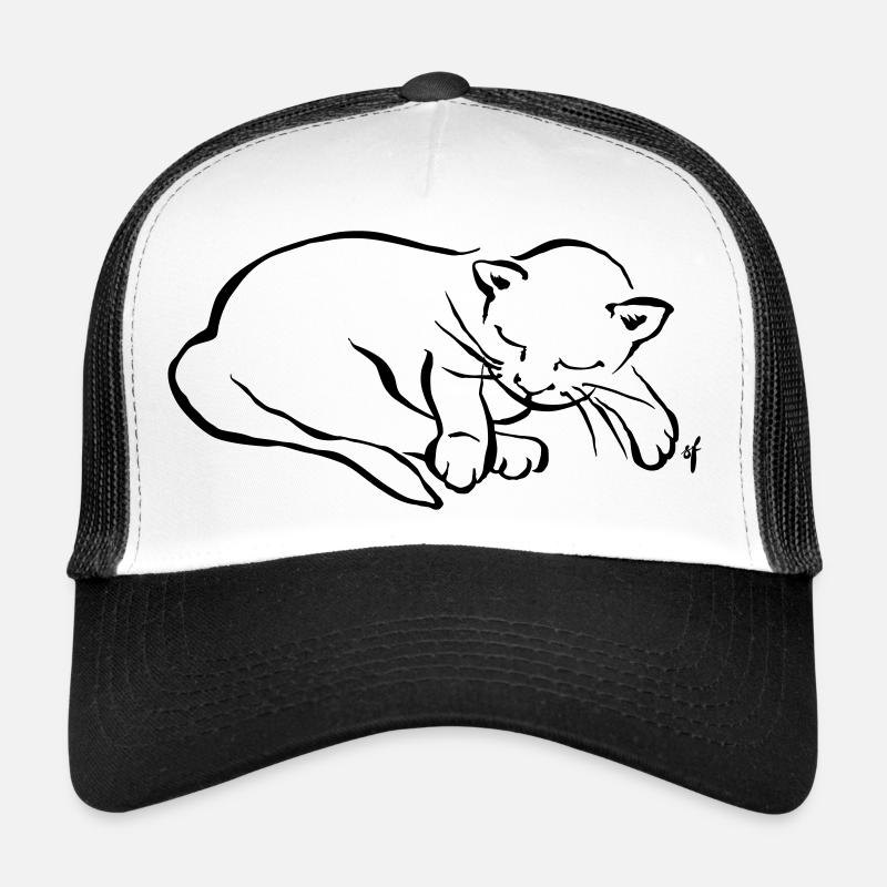 My little cat is sleeping Trucker Cap