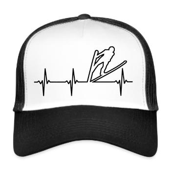 Ski jumping - my heart beats for ski jumping - Trucker Cap - white/black - Front