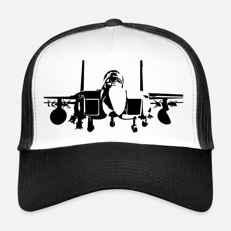 F-15 - Trucker Cap - Weiß/Schwarz