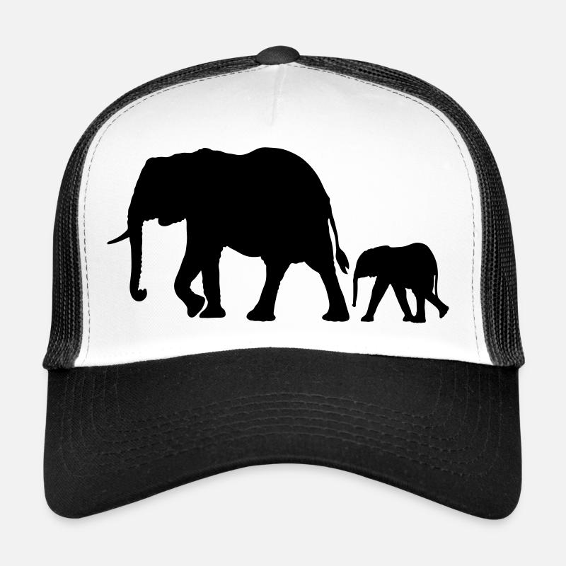 elephants - Trucker Cap - white/black