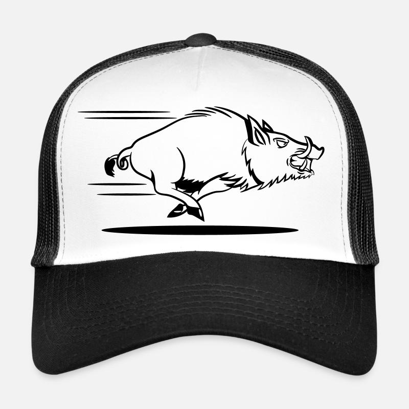 wildschwein rennen - Trucker Cap - Weiß/Schwarz