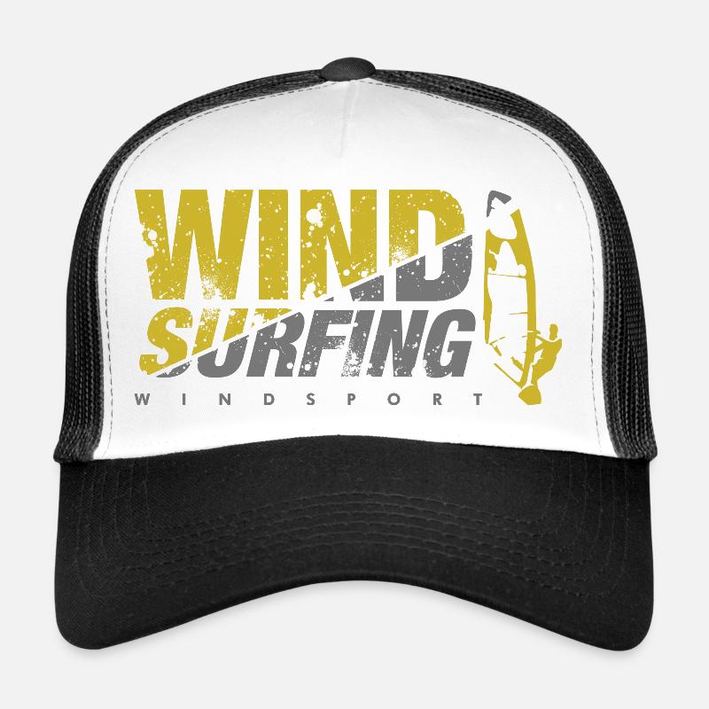 WINDSURFING planche à voile - Casquette trucker  - blanc/noir