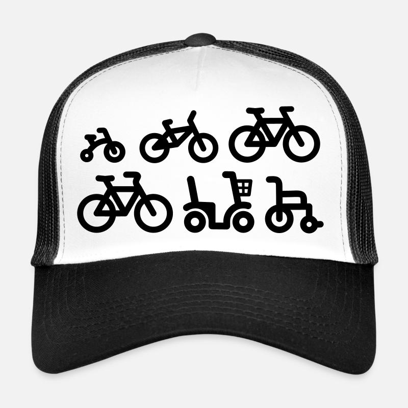 Evolution Mountainbike MTB ATB Fahrrad - Trucker Cap - Weiß/Schwarz