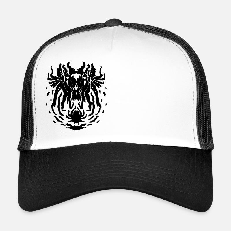 Test de Cthulhu Rorschach - Casquette trucker  - blanc/noir