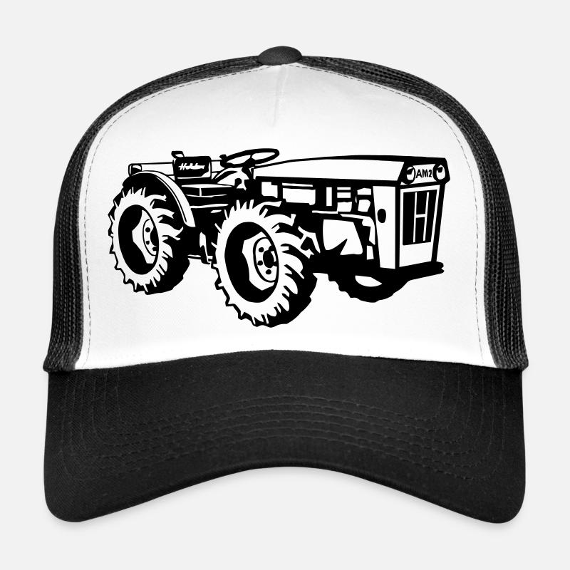 Holder Traktor Knicklenker AM2 AG3 - Trucker Cap - Weiß/Schwarz