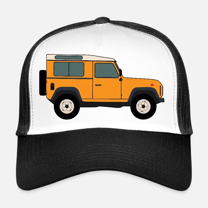 Defender Jaune Casquette trucker 