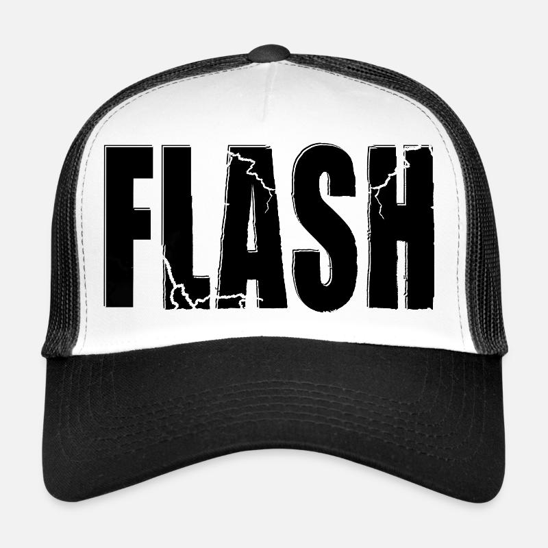 FLASH CLAIM mit Blitz - Trucker Cap - Weiß/Schwarz