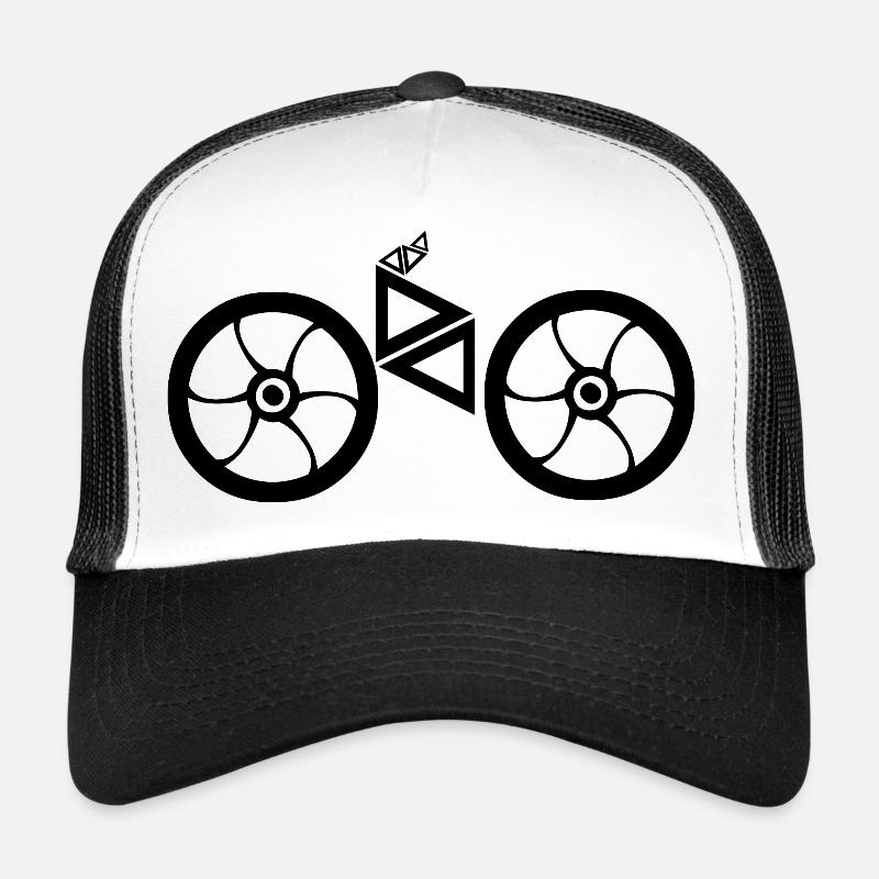 Radfahren - Trucker Cap - Weiß/Schwarz