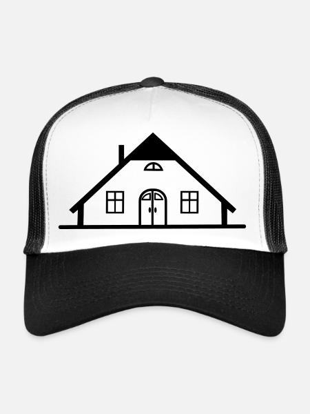 Farm barn warehouse house - Trucker Cap - white/black - Front