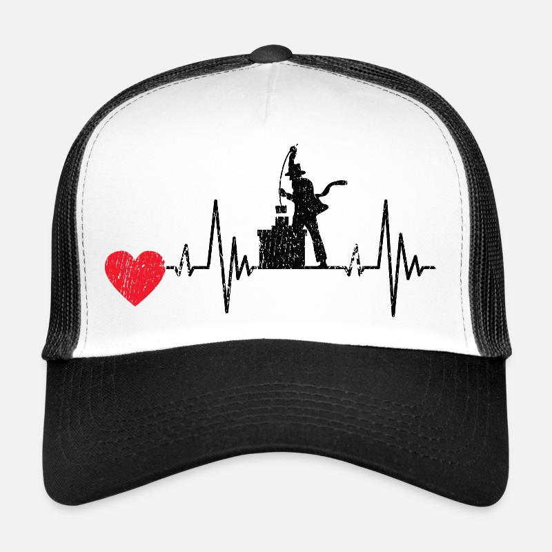Schornsteinfeger EKG Essenkehrer Puls Kaminkehrer - Trucker Cap - Weiß/Schwarz