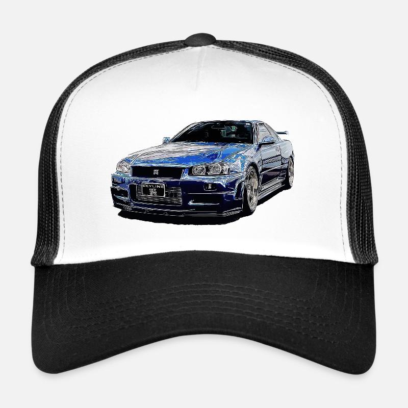 Skyline GTR - Casquette trucker  - blanc/noir