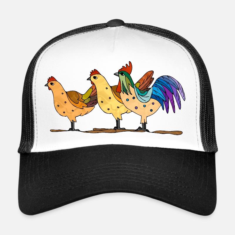 Poules et coq Casquette trucker 