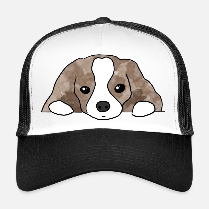 Hund - Trucker Cap - Weiß/Schwarz
