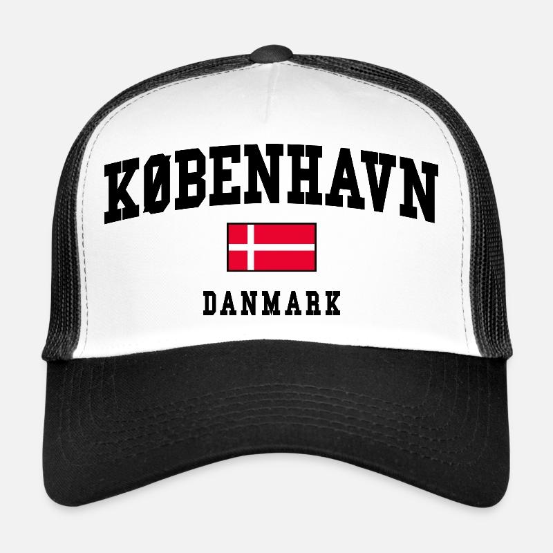 Copenhague Danemark Conception du drapeau Casquette trucker 