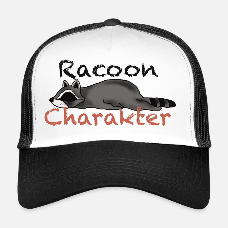 Müder Waschbär - Trucker Cap - Weiß/Schwarz