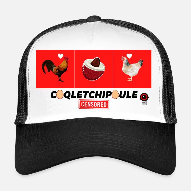 COQLETCHIPOULE - Casquette trucker  - blanc/noir