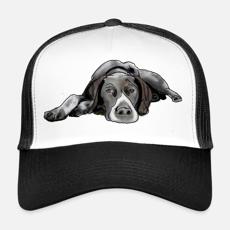 Pointer Deutsch Kurzhaar - Trucker Cap - Weiß/Schwarz