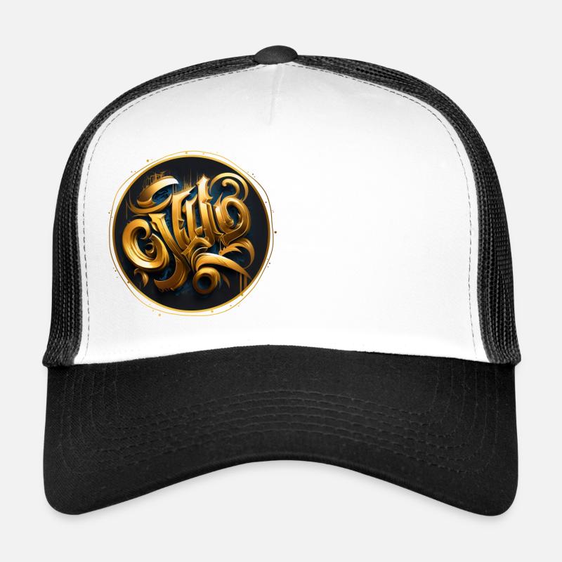 Gold Graffiti Theme 1 Trucker Cap