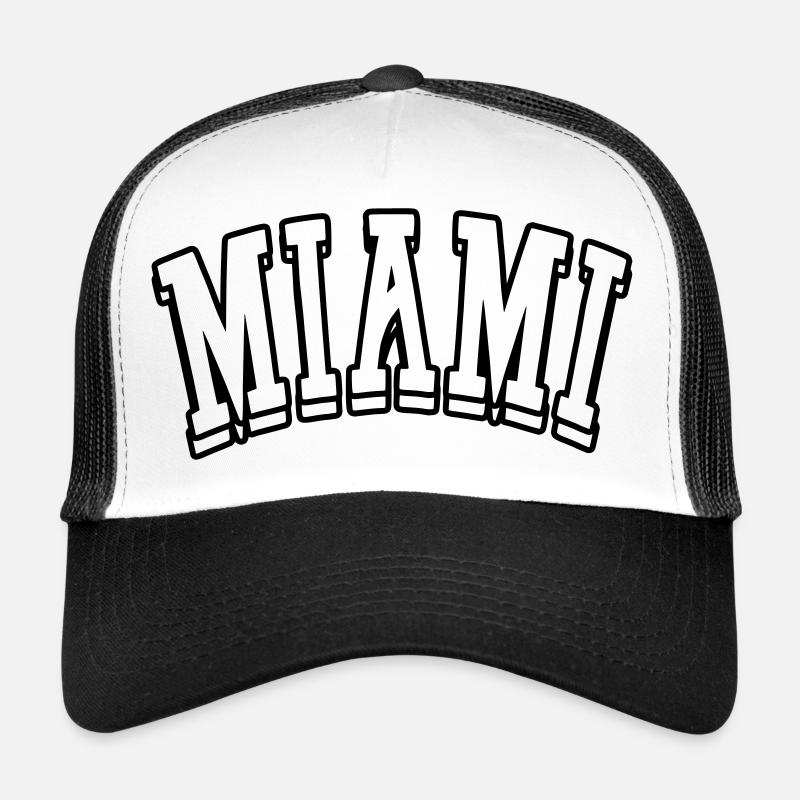 Maillot Miami - Casquette trucker  - blanc/noir