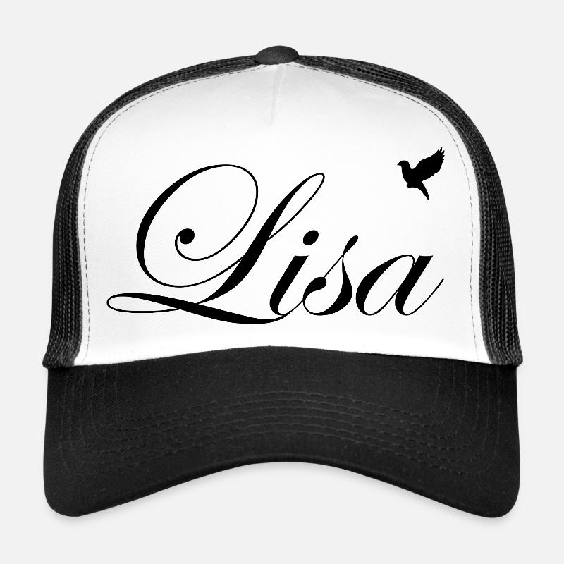 Lisa schöner Name Black - Trucker Cap - Weiß/Schwarz