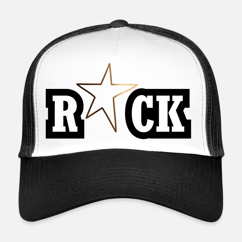 Rock Star - Casquette trucker  - blanc/noir