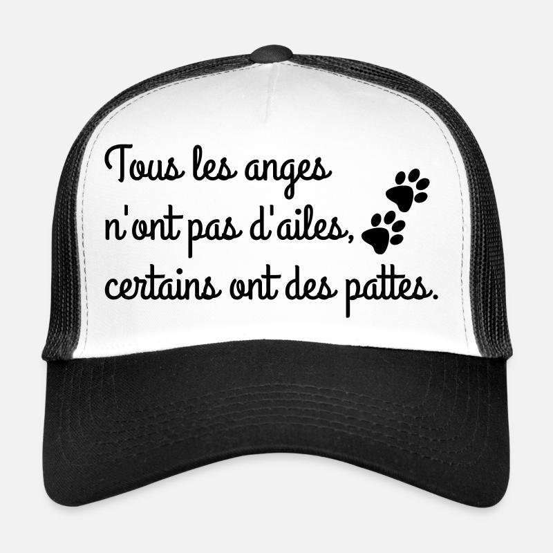 Tous les anges n'ont pas d'ailes - Casquette trucker  - blanc/noir