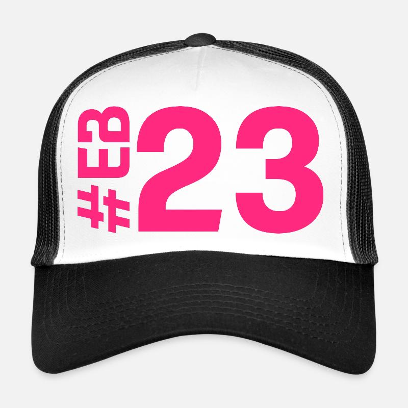 EB23 - Casquette trucker - blanc/noir