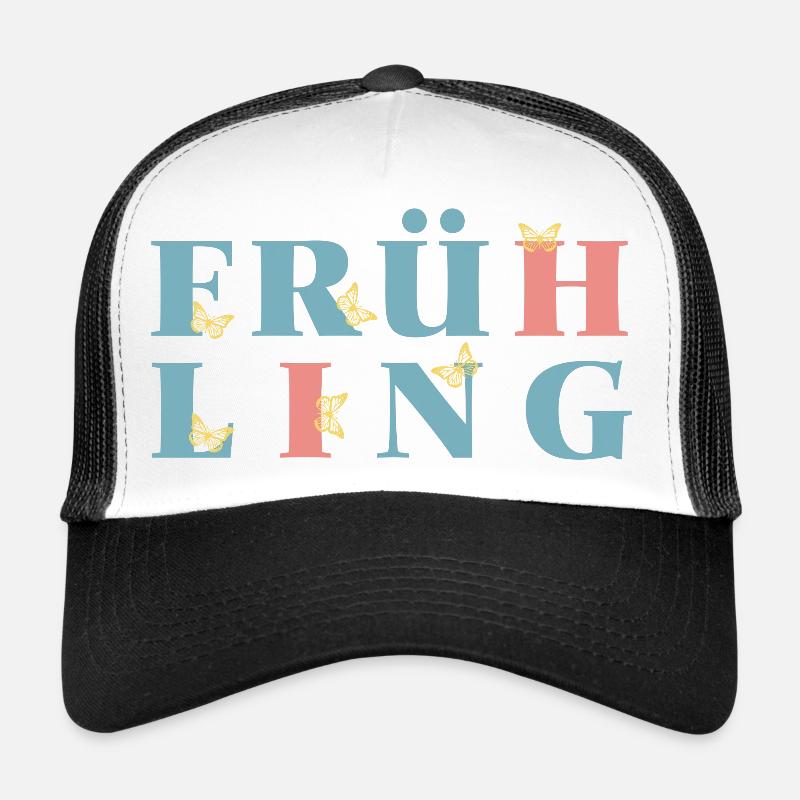 Hol Dir den Frühling nach Hause - Endlich Frühling - Trucker Cap - Weiß/Schwarz