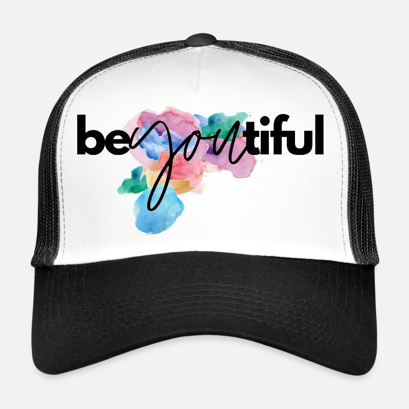 Soyez Tiful - Casquette trucker - blanc/noir