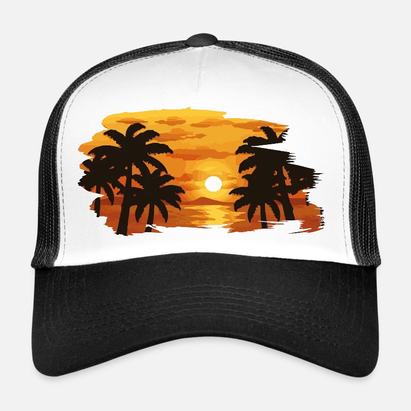 Coucher de soleil Casquette trucker 
