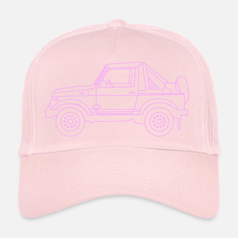 4x4 Rose Casquette trucker 