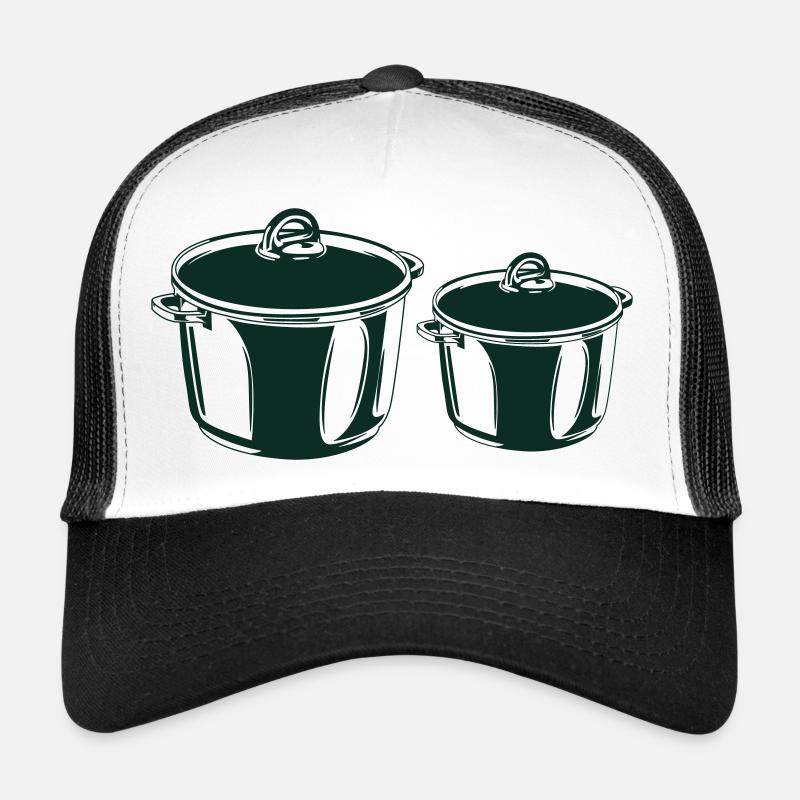 Cooking Pot Cooking Pot Icon Silhouette Trucker Cap