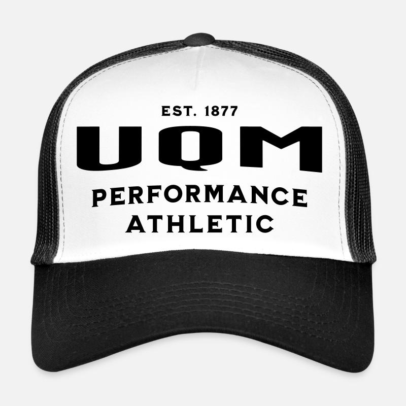 UQM Athletic-Performance Sportbekleidung - Trucker Cap - Weiß/Schwarz