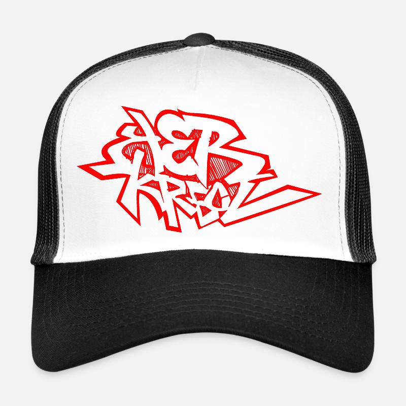 Graffiti 974 Ker Kreol - Rouge Casquette trucker 